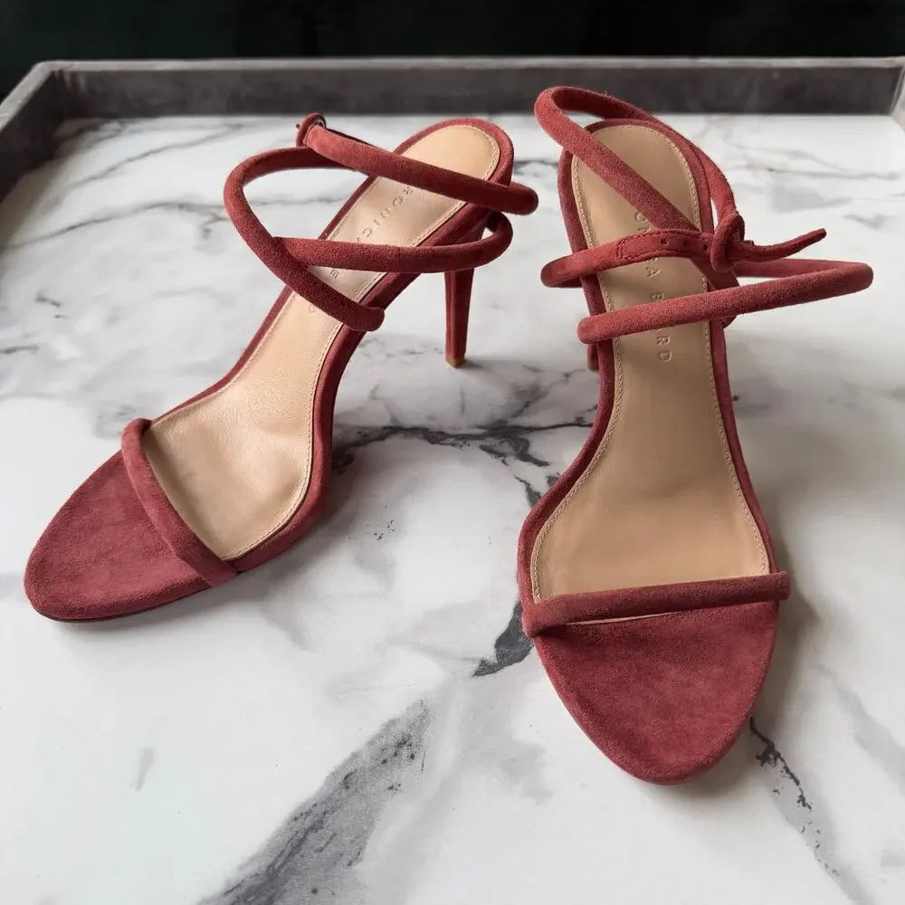 NEW Veronica Beard Marceline Suede Ankle Strap Heels Size 7.5